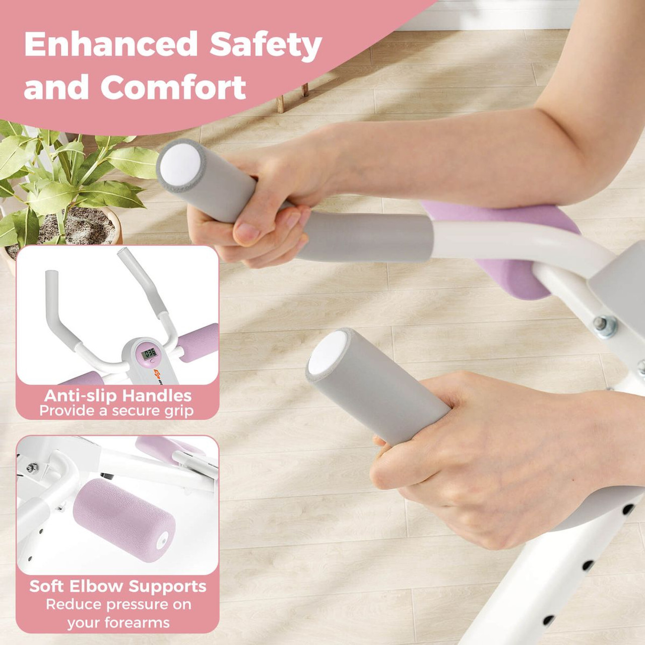 Adjustable Exercise Trainer with Foldable Design and Knee Cushions product image