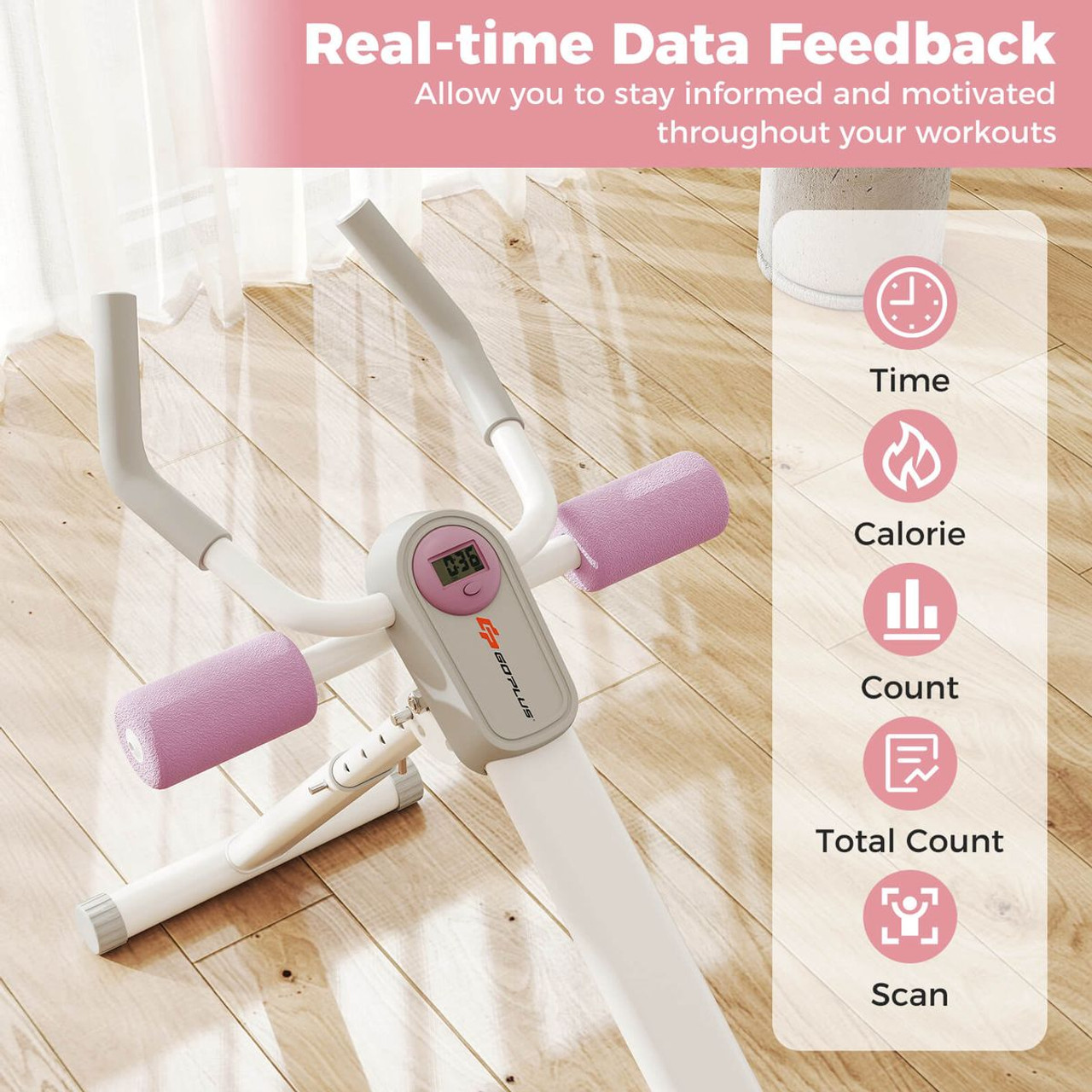 Adjustable Exercise Trainer with Foldable Design and Knee Cushions product image