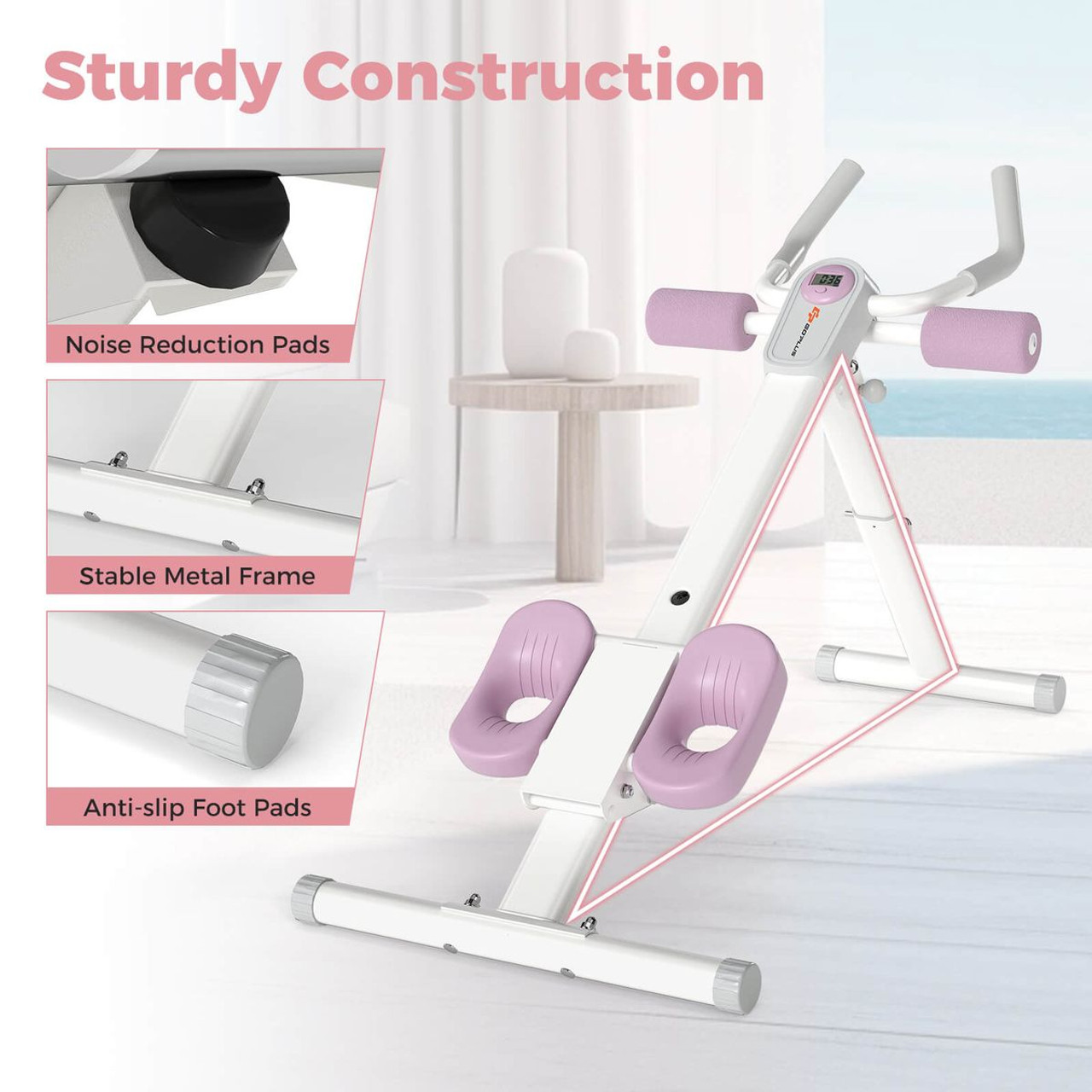 Adjustable Exercise Trainer with Foldable Design and Knee Cushions product image