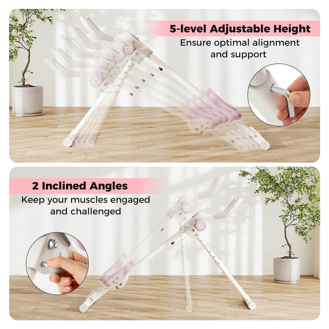 Adjustable Exercise Trainer with Foldable Design and Knee Cushions product image