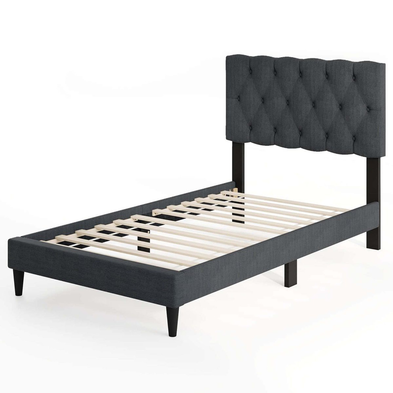 Bed Frame with Button-Tufted Headboard  product image