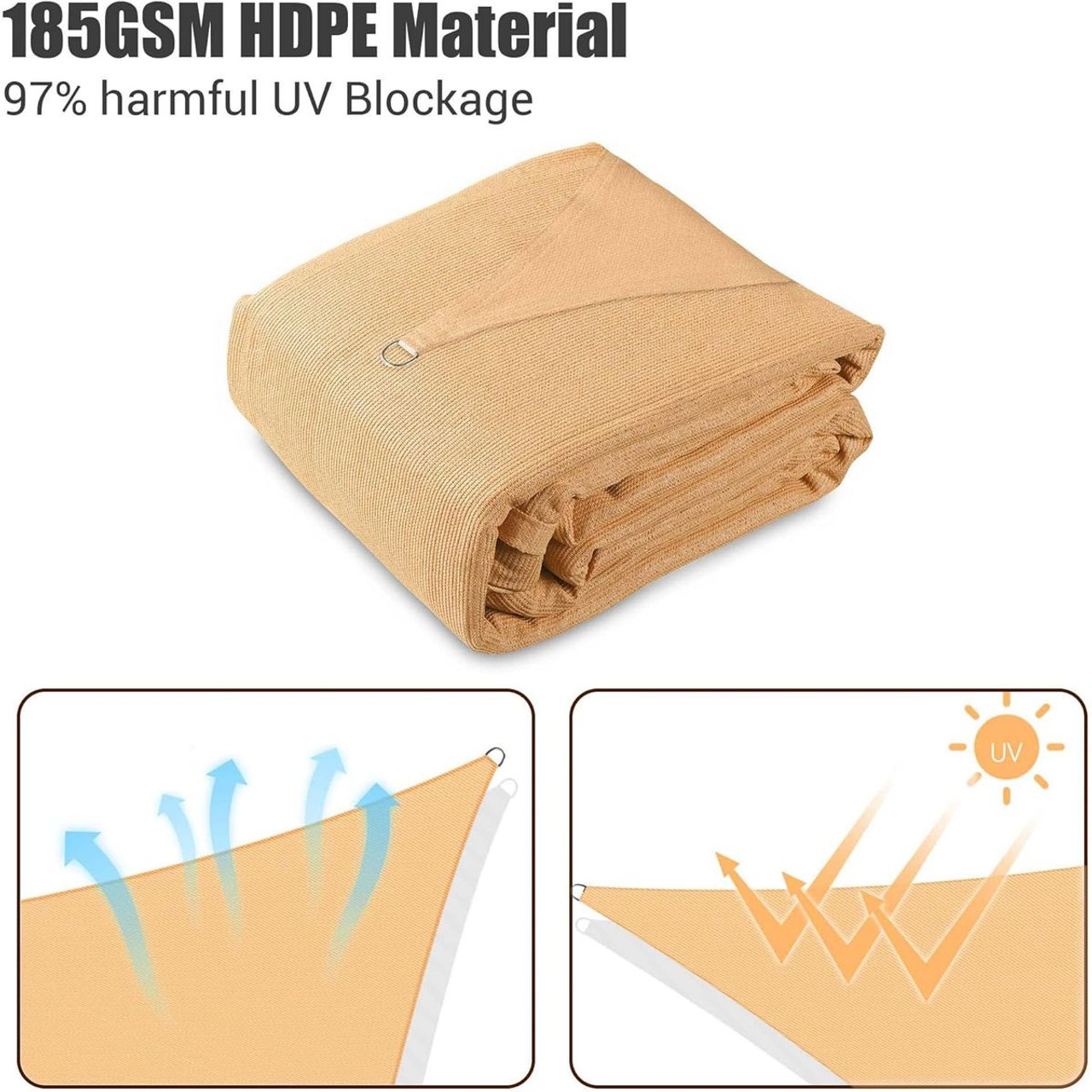 22-Foot Triangle Sun Shade Sail Canopy  product image