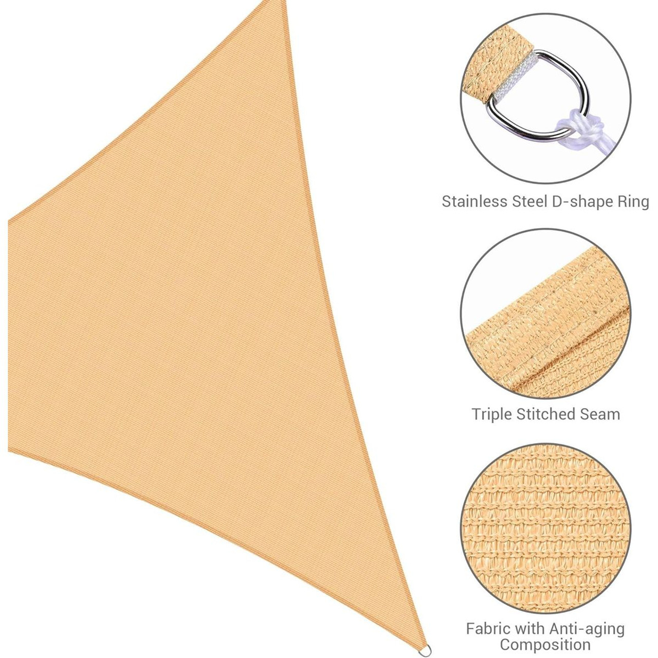 22-Foot Triangle Sun Shade Sail Canopy  product image