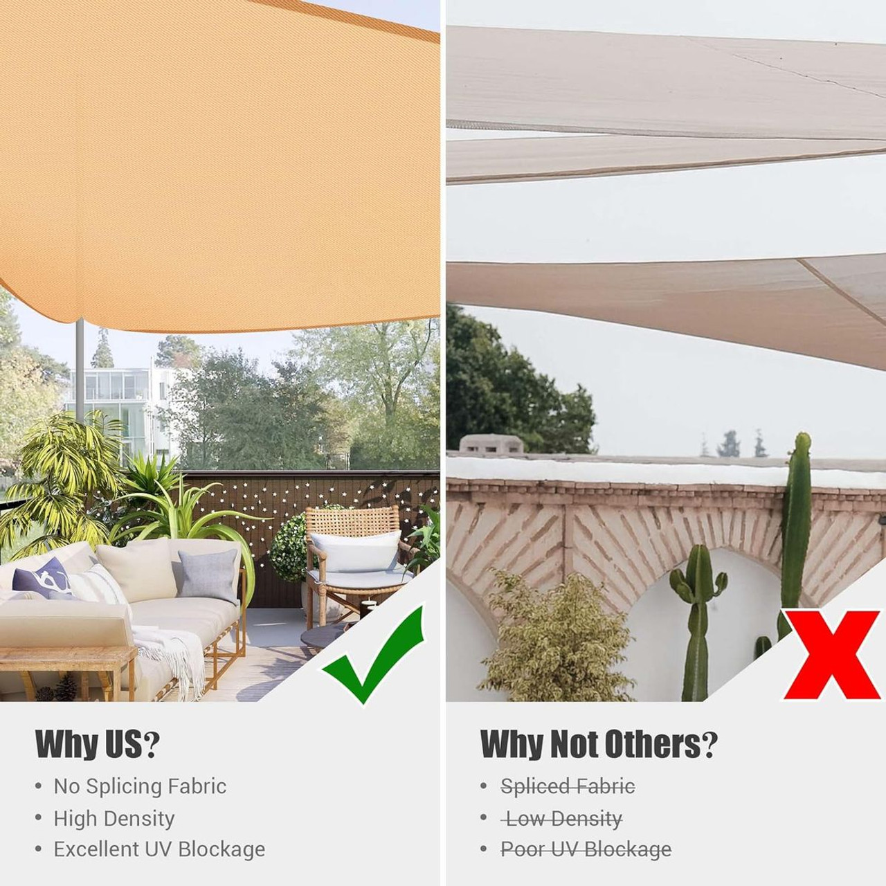 22-Foot Triangle Sun Shade Sail Canopy  product image