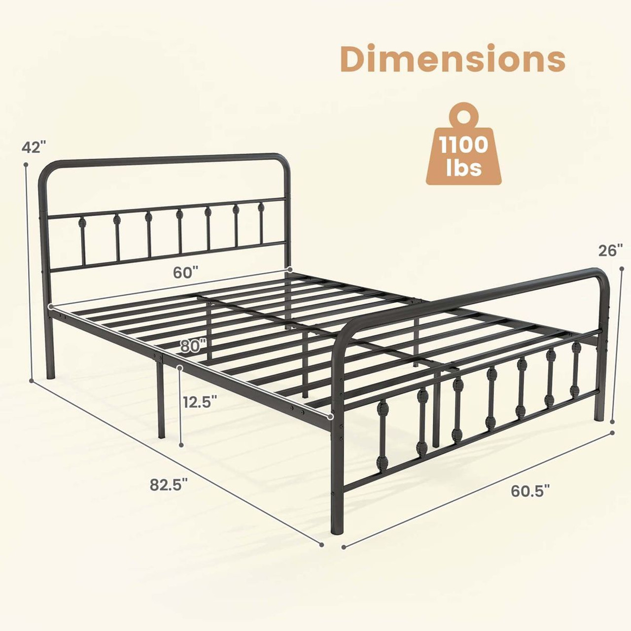 Bed Frame with Headboard and Storage product image