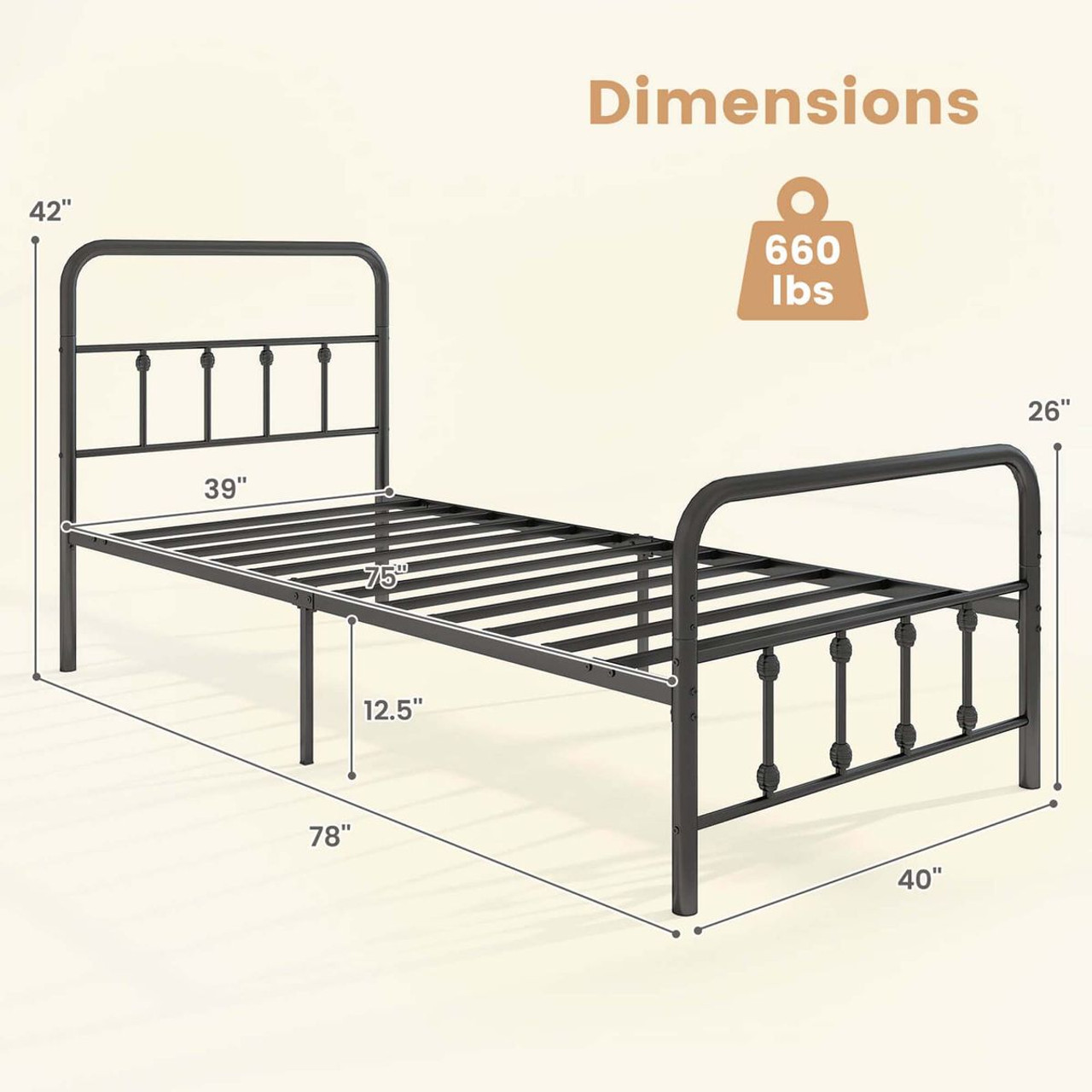 Bed Frame with Headboard and Storage product image
