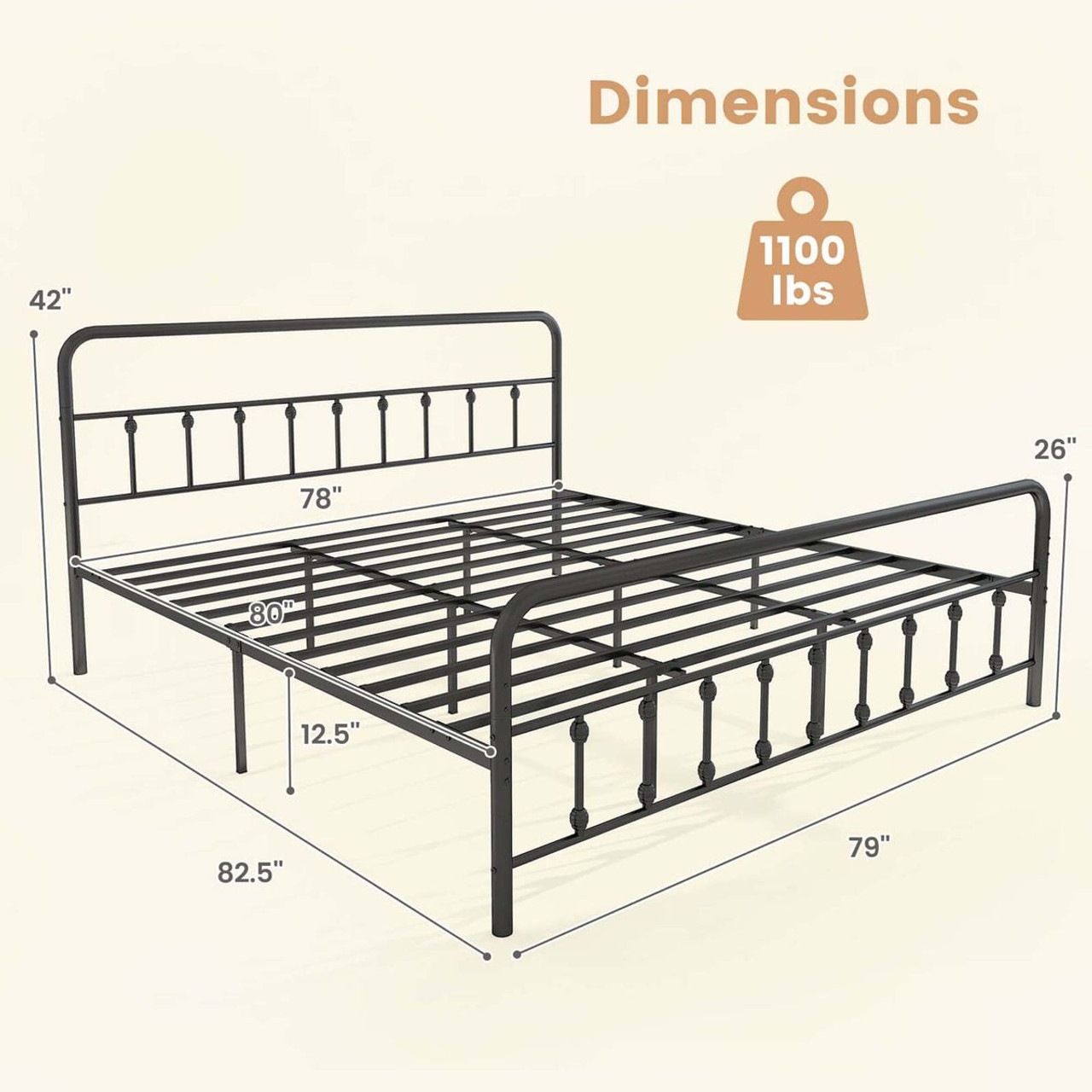 Bed Frame with Headboard and Storage product image