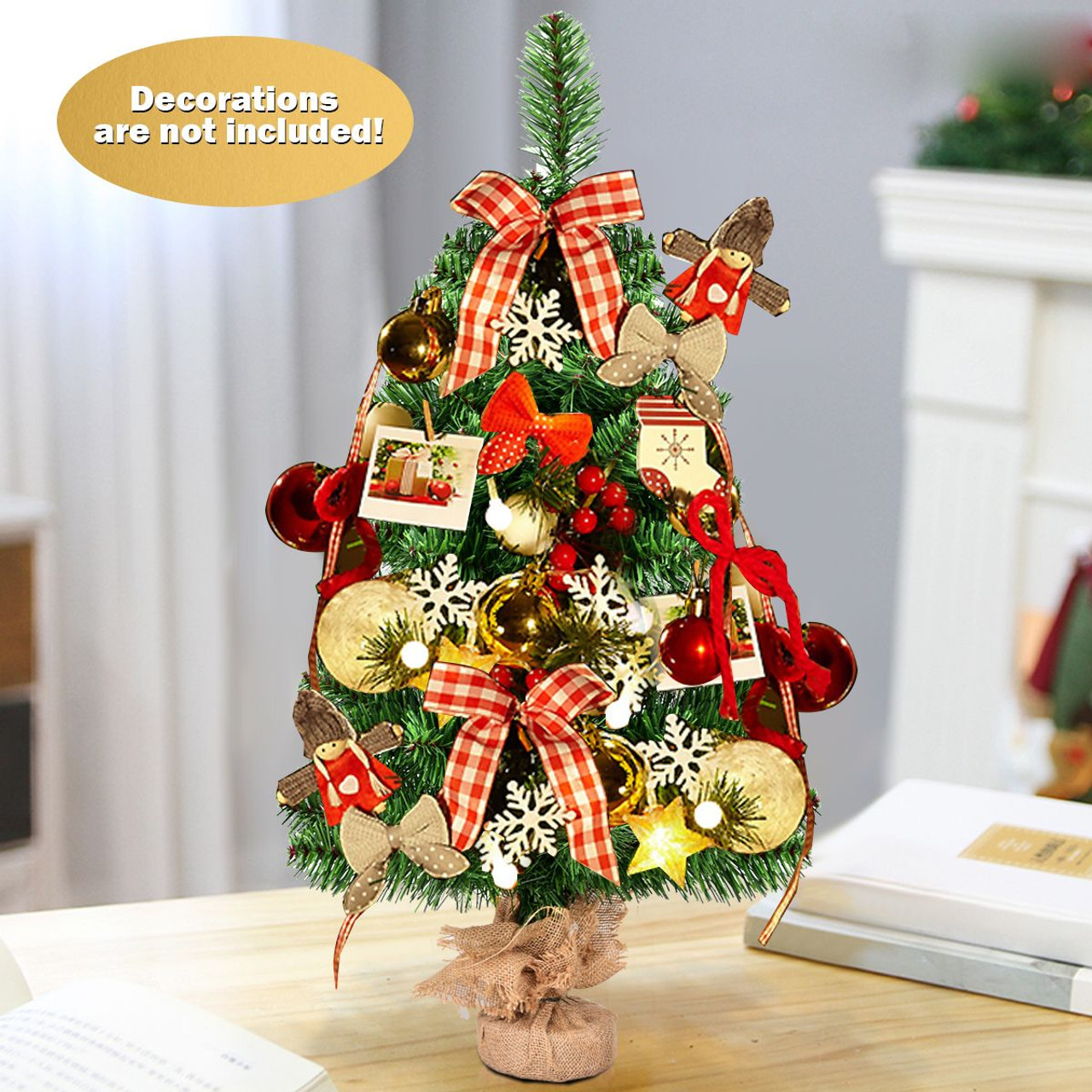 3Ft Artificial Christmas Tree with Burlap Base product image