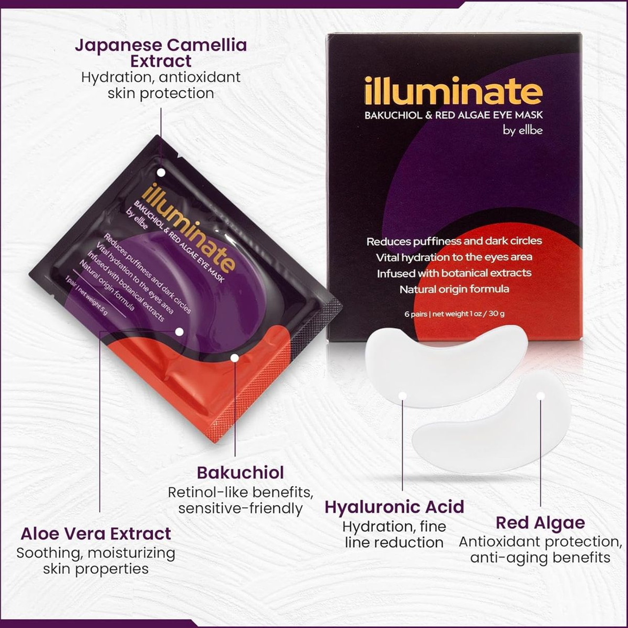 Bakuchiol Under-Eye Patches for Puffy Eyes (6-Pairs) product image