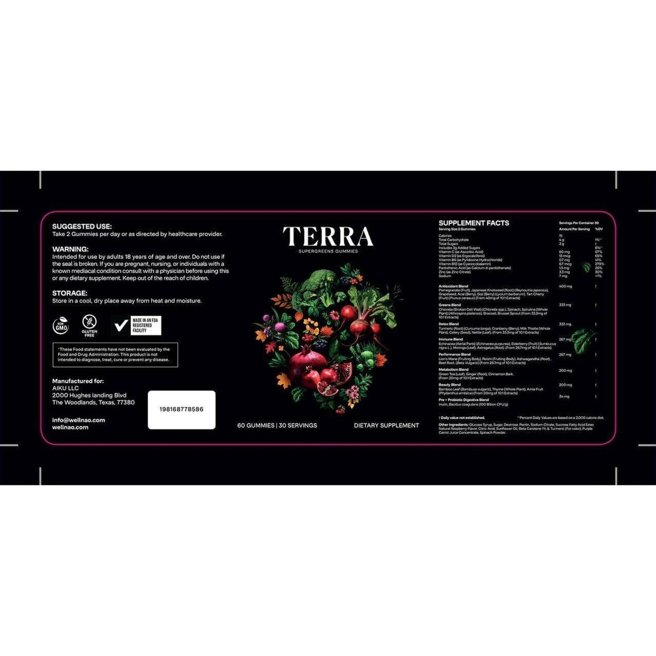 Terra Supergreens Gummies product image