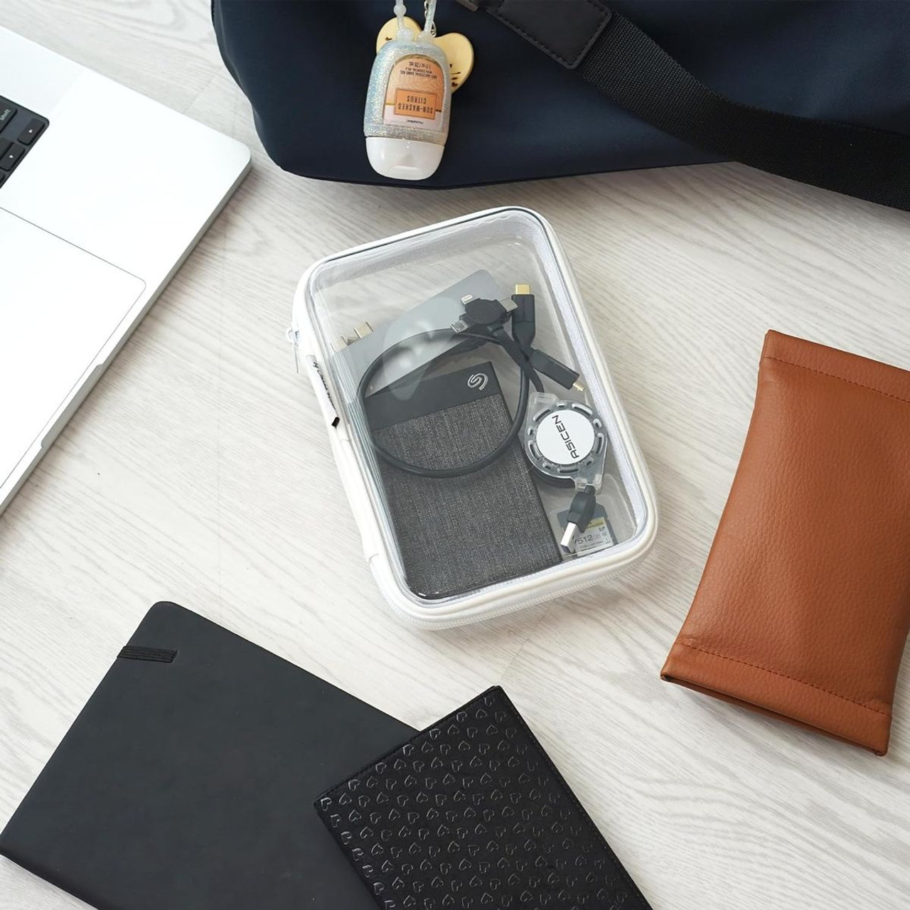 Clear Hard-Shell Zipper Pouches  product image