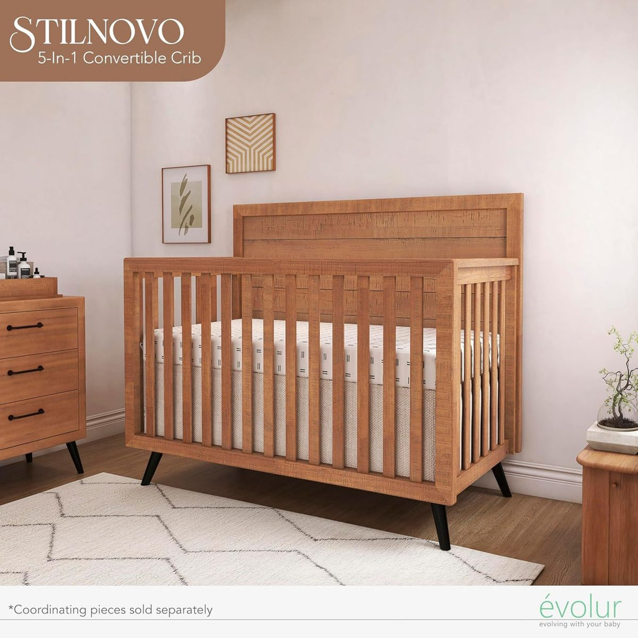 Mid Century 4-in-1 Convertible Crib product image