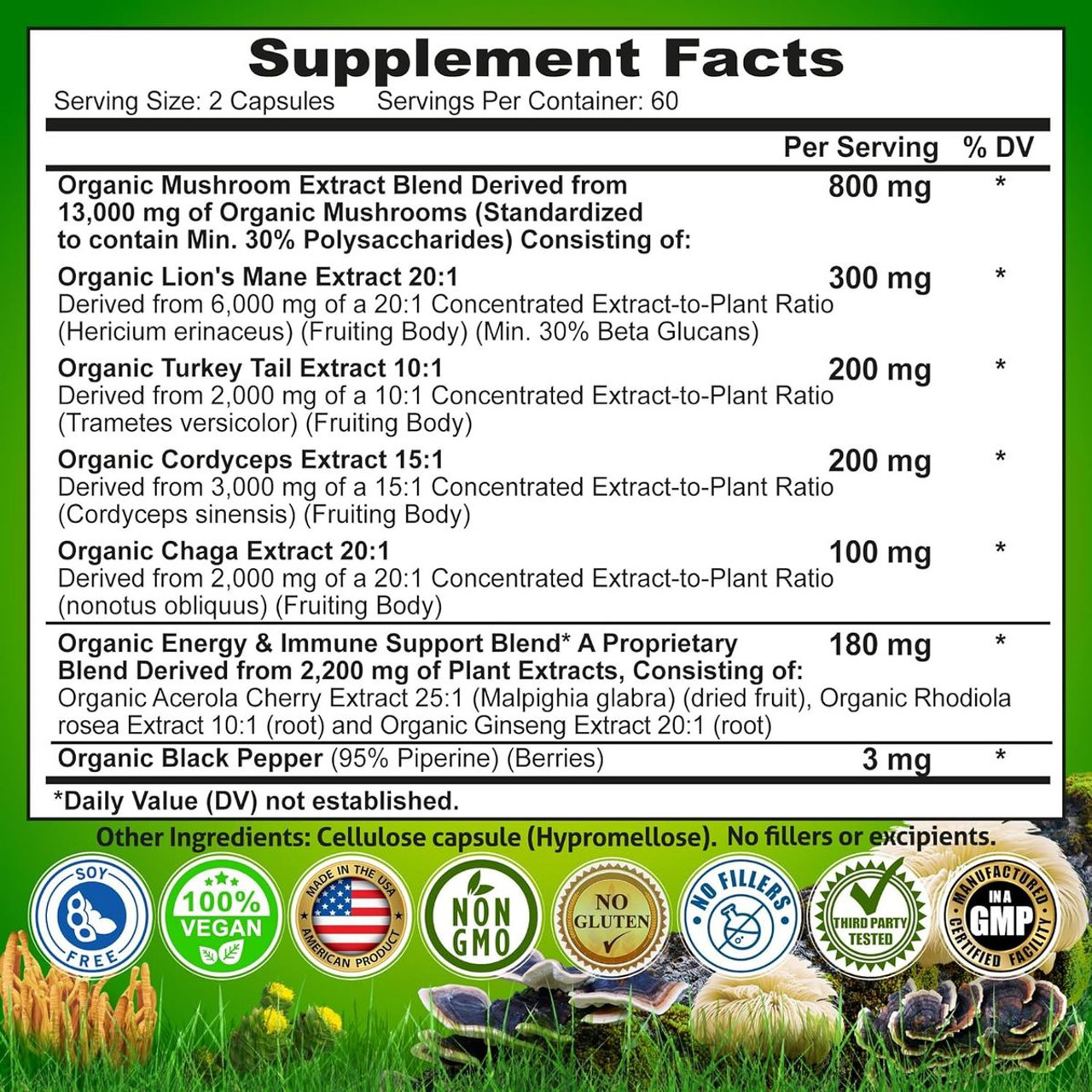 7-in-1 Organic Mushroom Complex (120-ct) product image