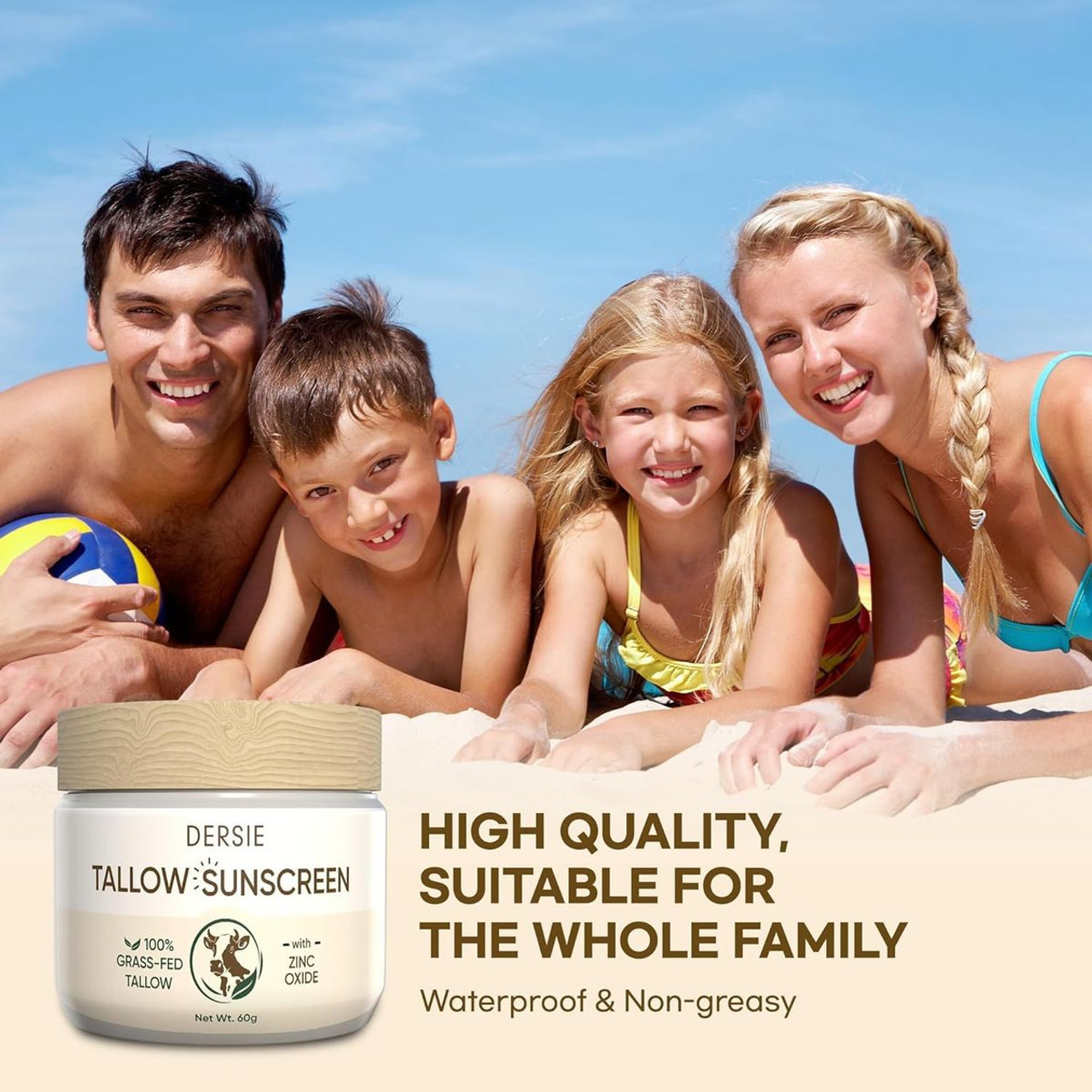 Beef Tallow Sunscreen with Zinc Oxide product image
