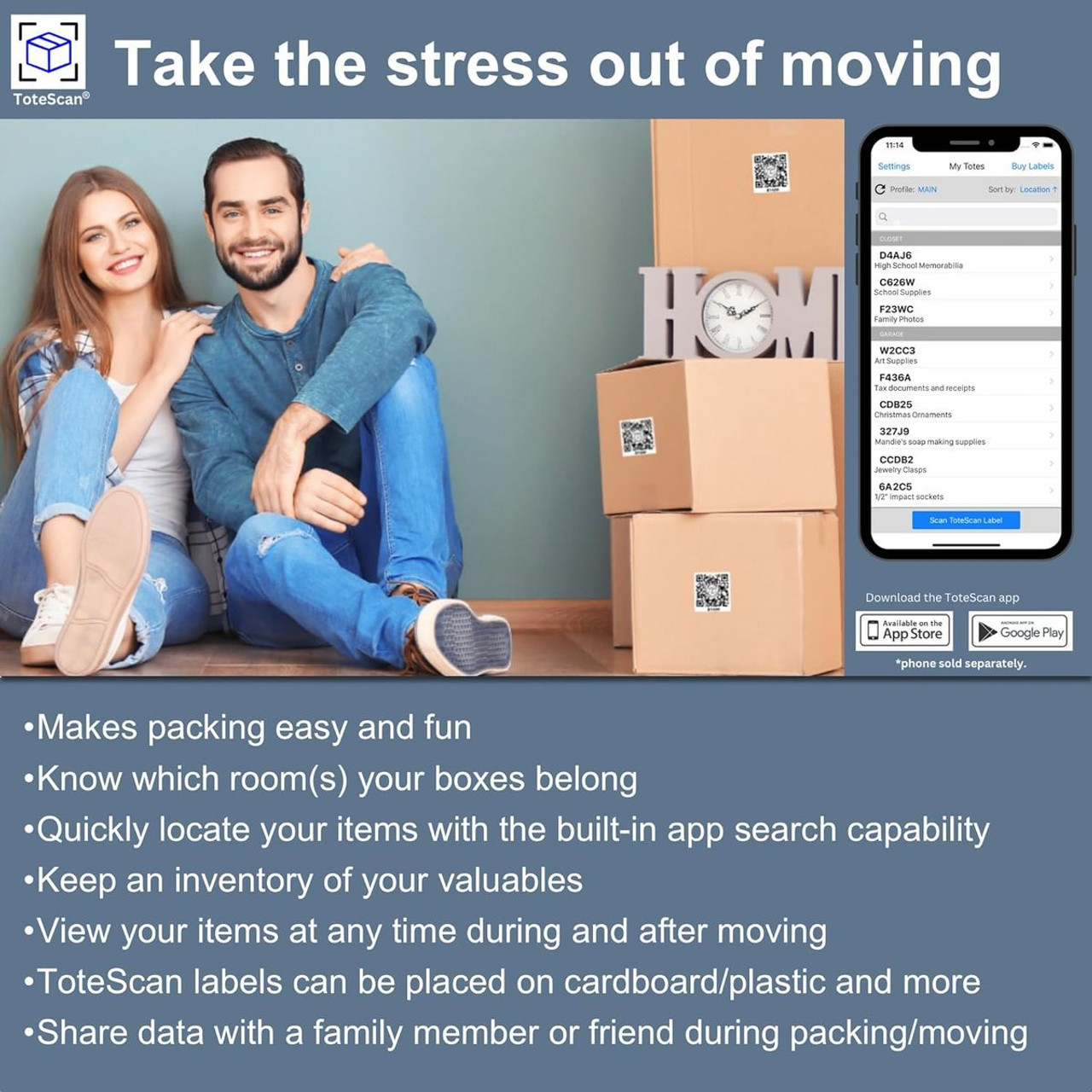 Intelligent QR Labels for Organization (45-Pack) product image