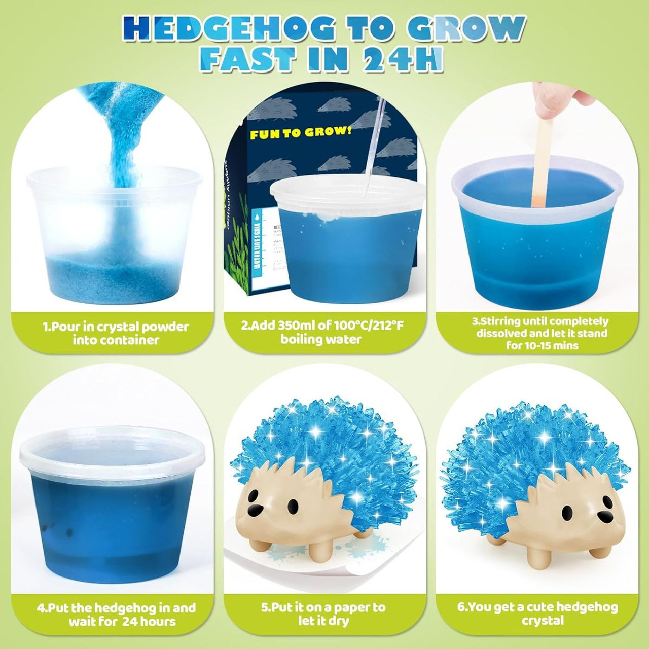 Hedgehog Crystal Growing Kit product image