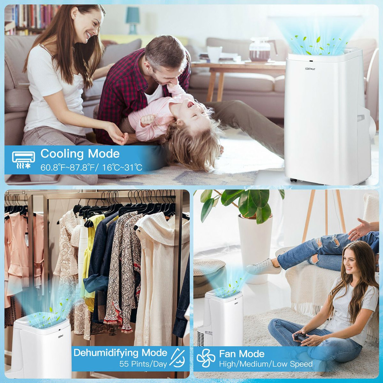3-in-1 Portable Air Conditioner (6350 BTU) product image