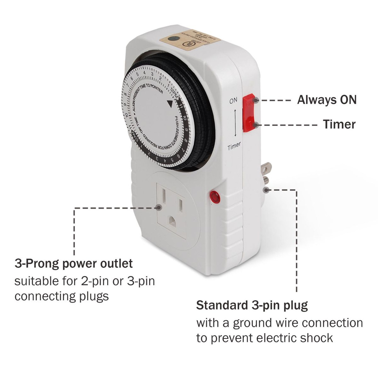 24-Hour Mechanical Timer Plug product image