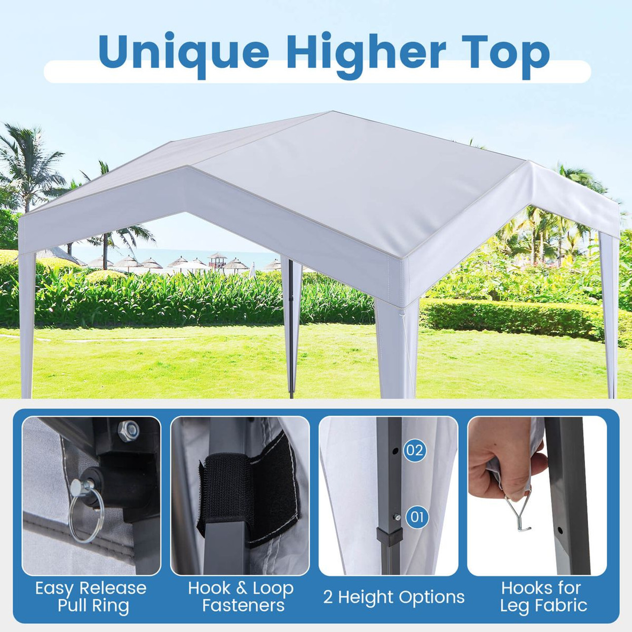 10 x 10-foot Outdoor Pop-Up Canopy with Roller Bag product image