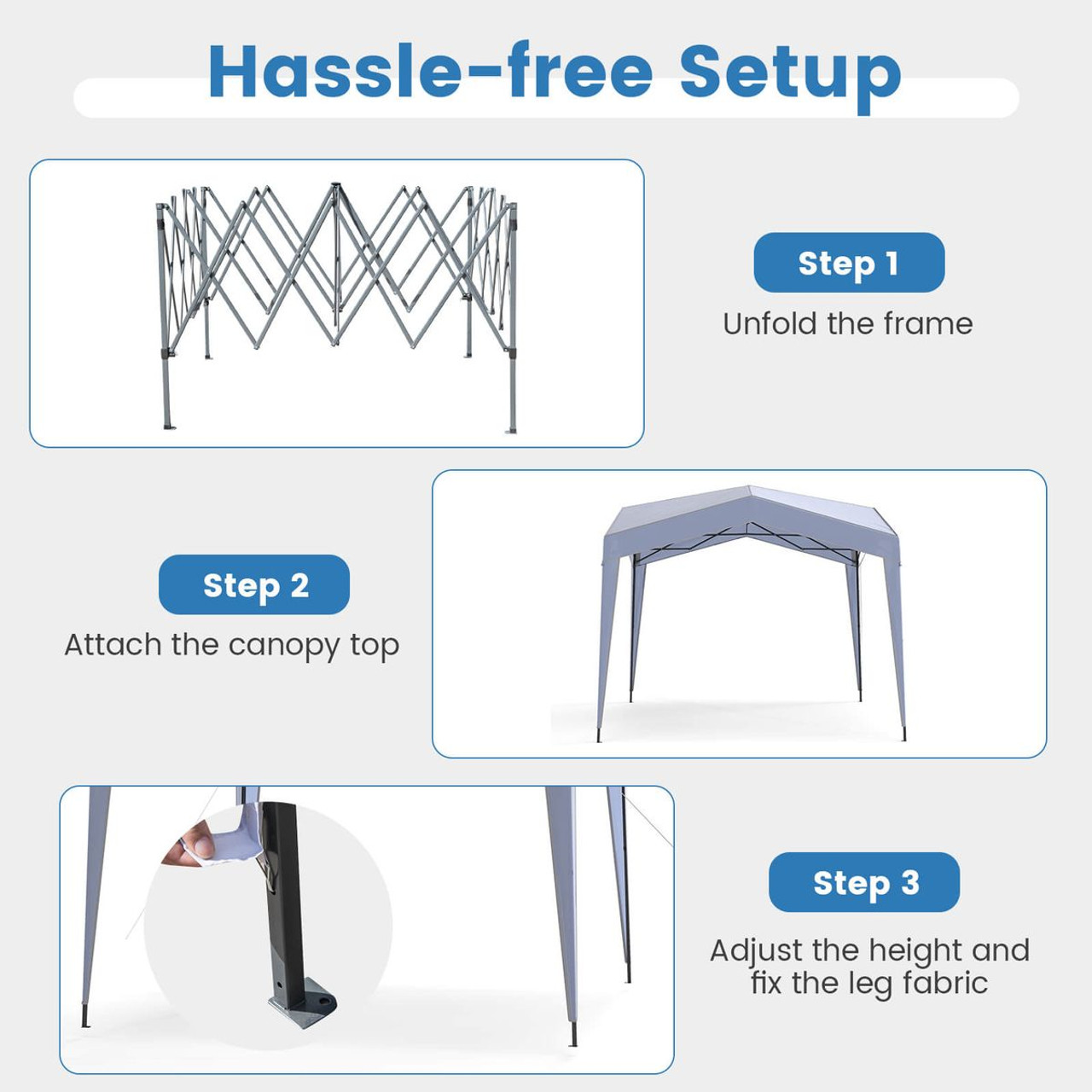 10 x 10-foot Outdoor Pop-Up Canopy with Roller Bag product image