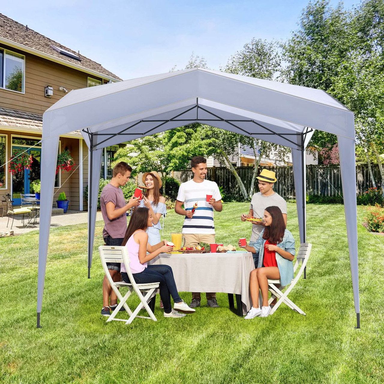 10 x 10-foot Outdoor Pop-Up Canopy with Roller Bag product image