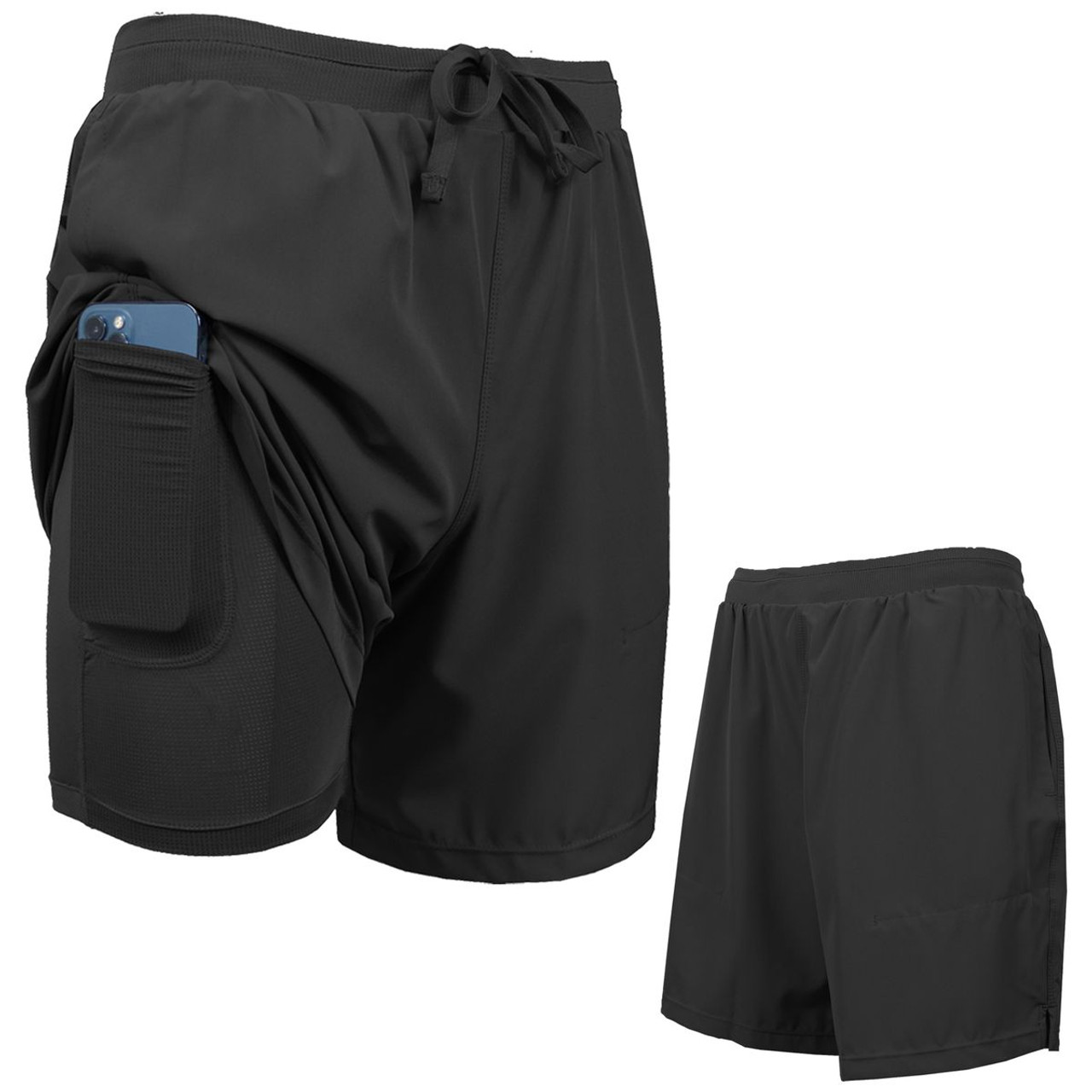 Men’s 2-in-1 Stretch Running Shorts with Liner (4-Pack) product image