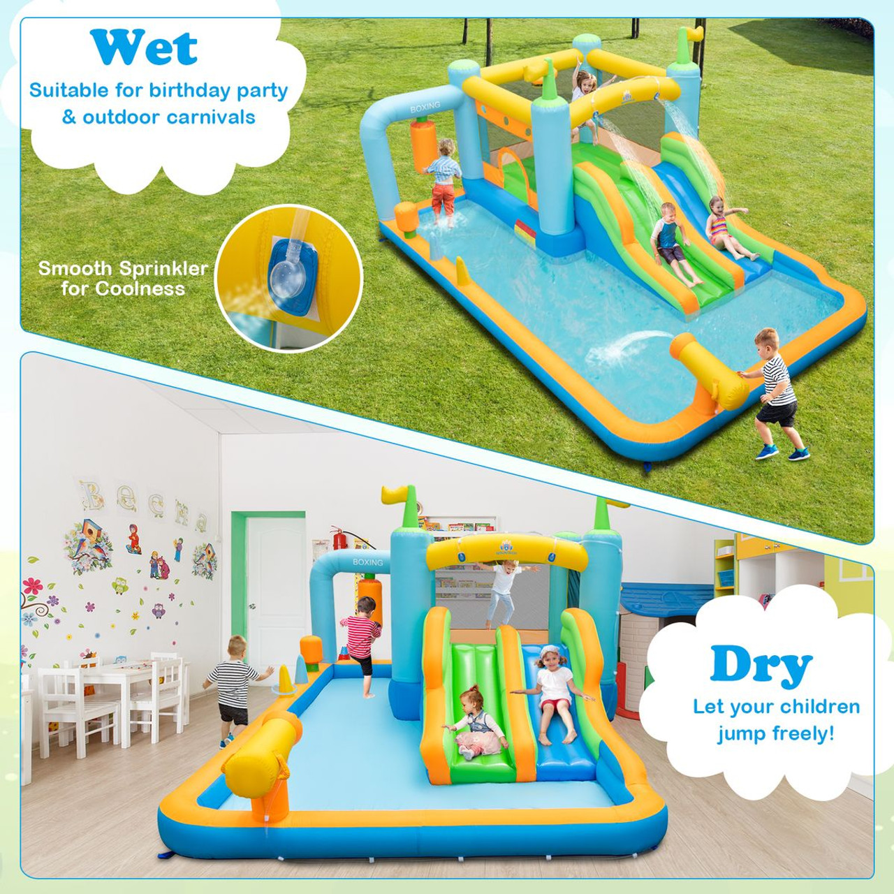 Kids Inflatable Water Slide Bounce House with Blower product image