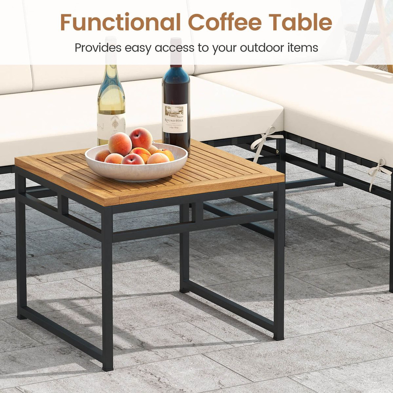 3-Piece L-Shaped Patio Furniture Set with Loveseat  product image
