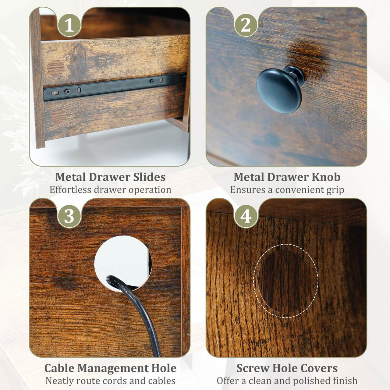 Nightstand with Charging Station (Set of 1 or 2) product image