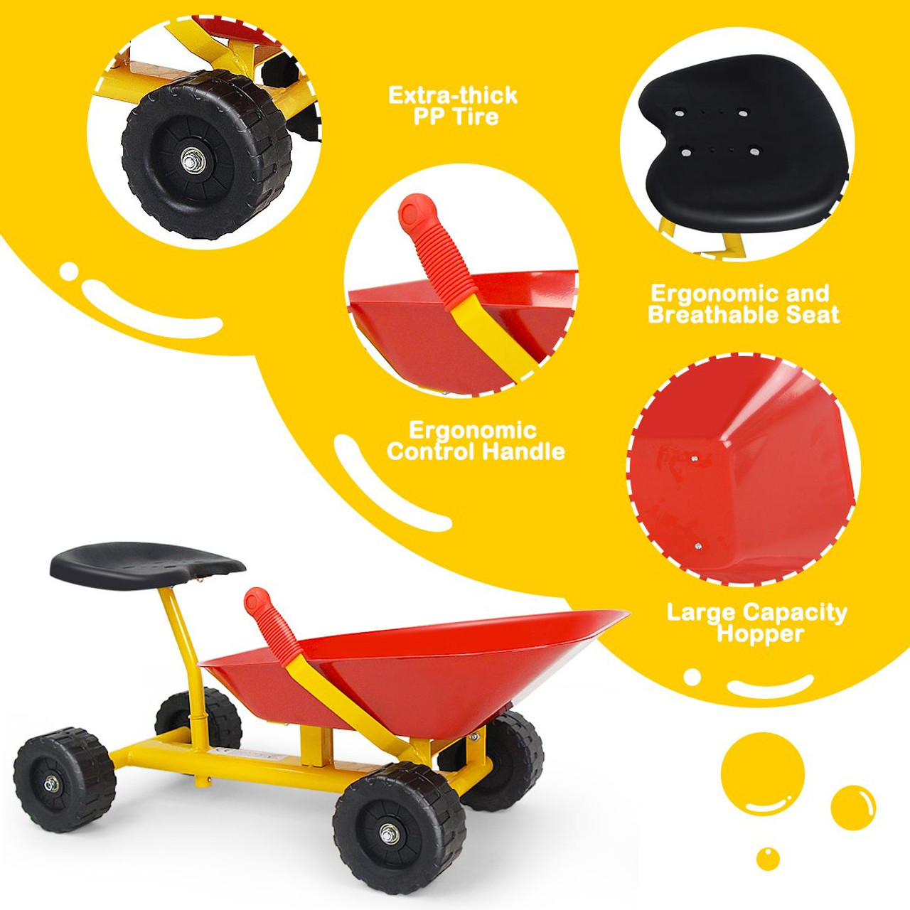 8" Heavy Duty Kids' Ride-on Sand Dumper product image