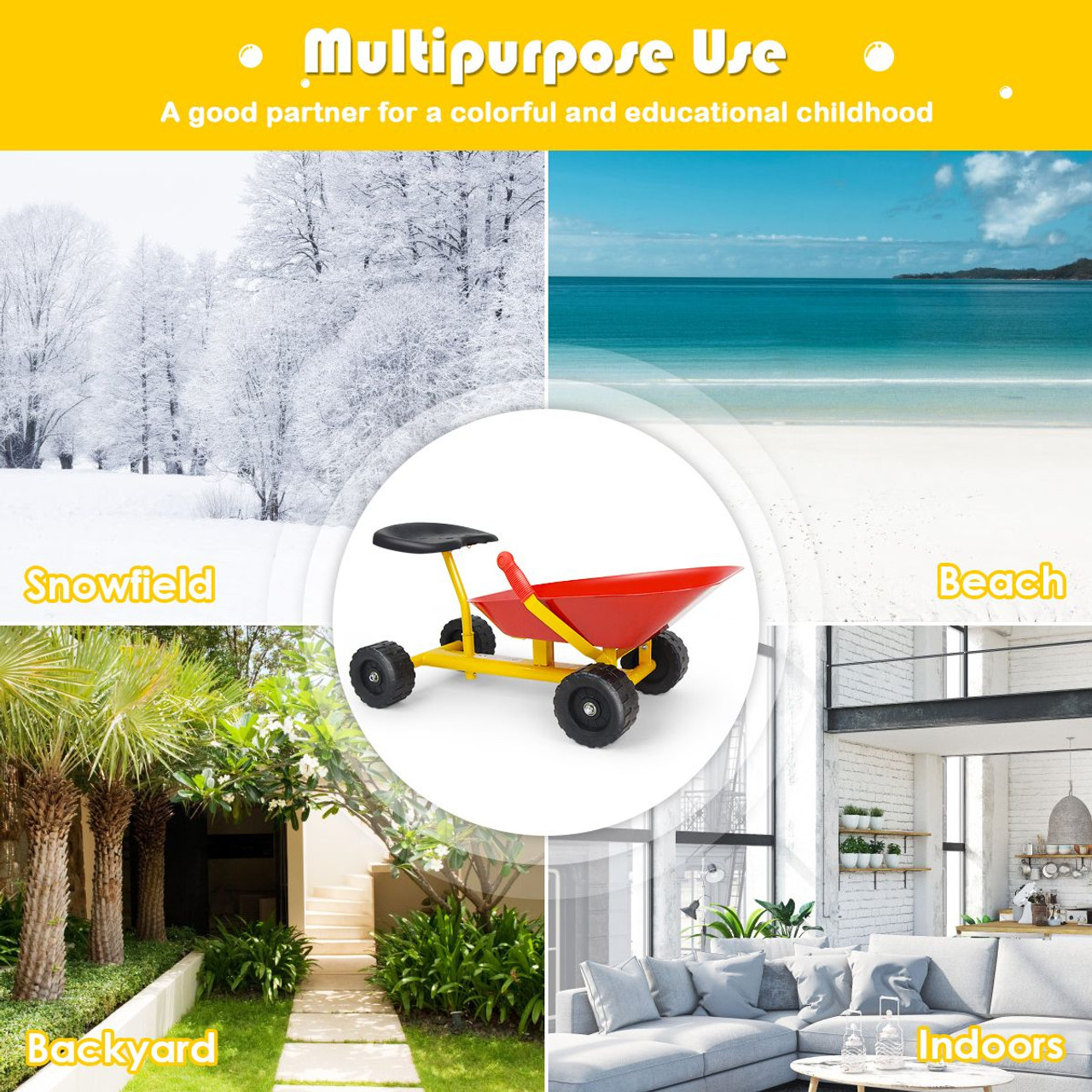 8" Heavy Duty Kids' Ride-on Sand Dumper product image