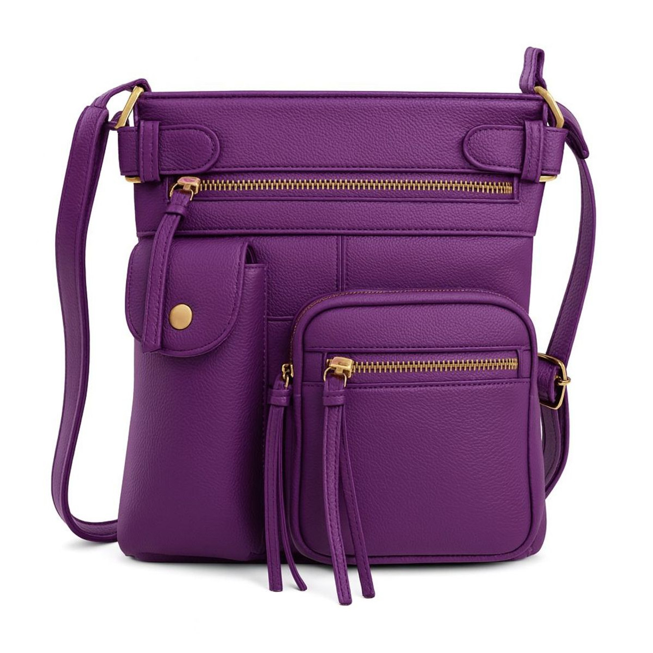 Super Soft Genuine Leather Crossbody Bag with Top Belt Accent product image Super Soft Genuine Leather Crossbody Bag with Top Belt Accent product image