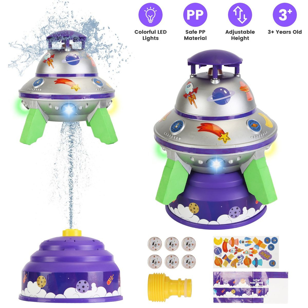 Kids' UFO Sprinkler with Adjustable Height product image