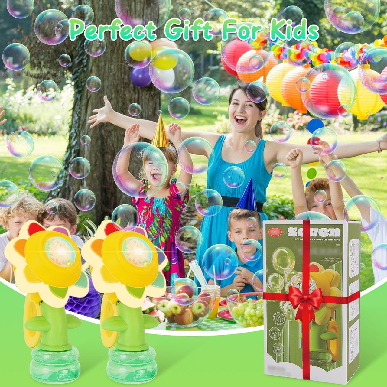 Dancing Flower Bubble Machine (2-Pack) product image