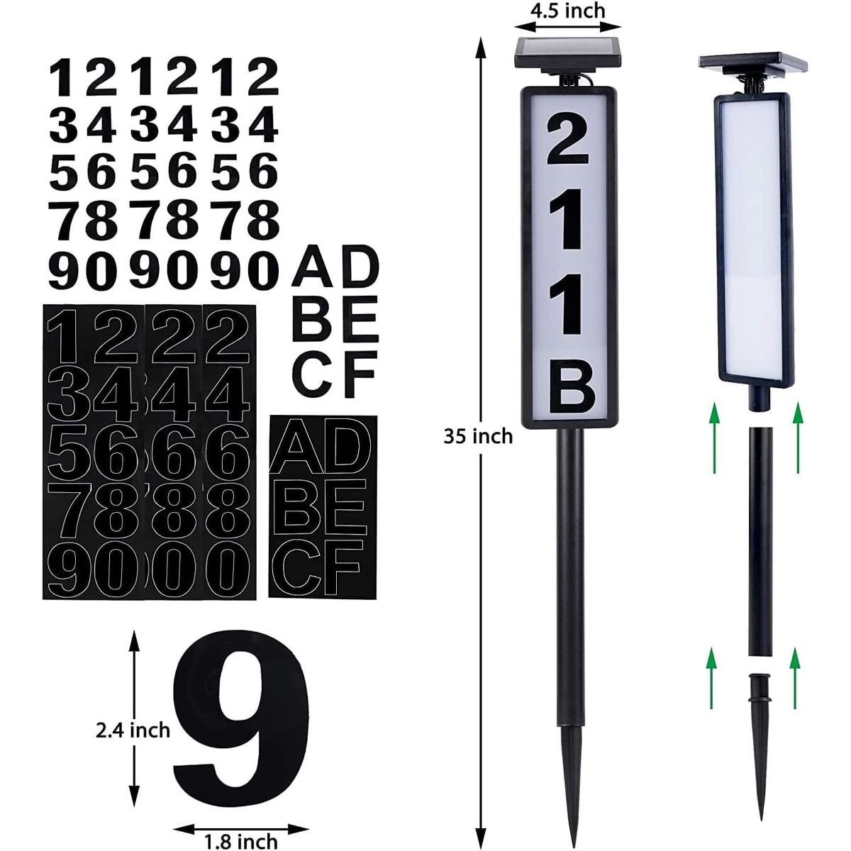 Solar Lighted House Address Sign product image