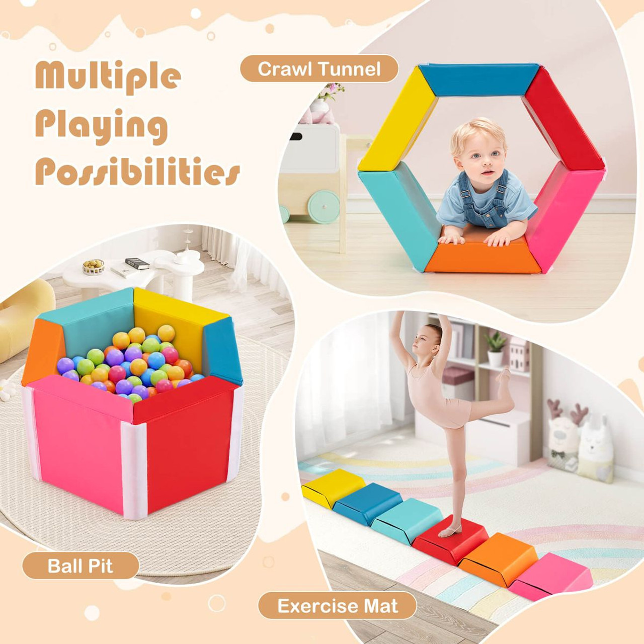 Stackable Exercise Tumble Mat for Kids  product image