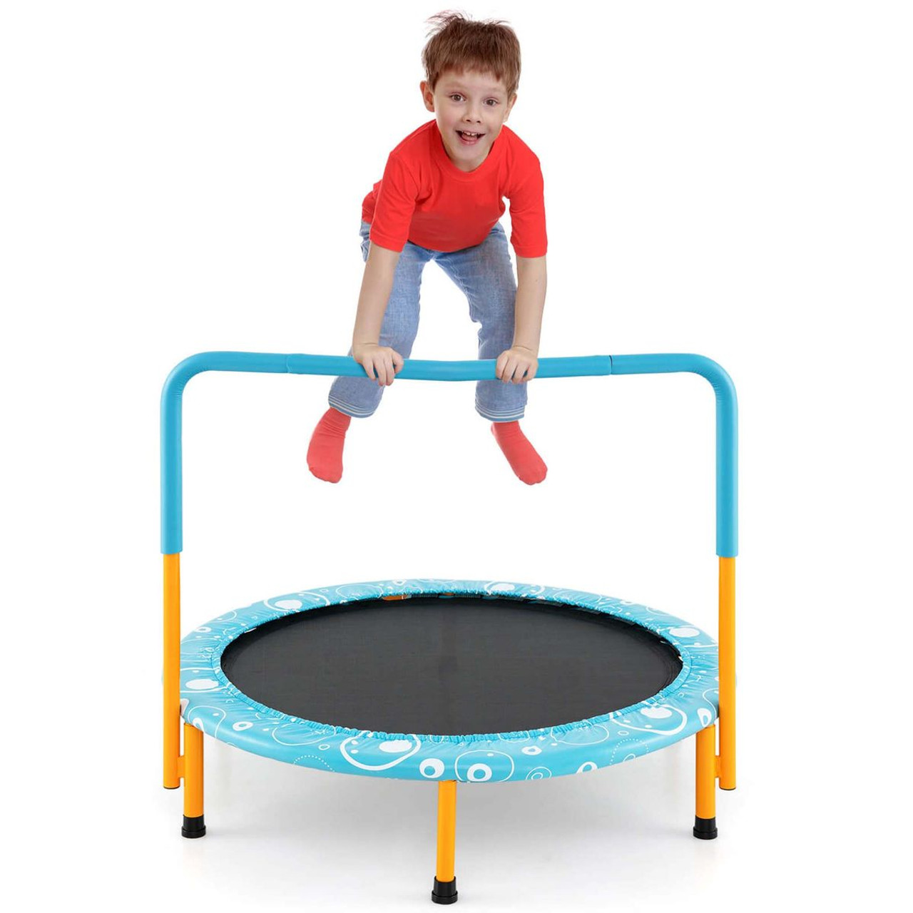 36'' Kids Trampoline Rebounder with Handrail product image 36'' Kids Trampoline Rebounder with Handrail product image