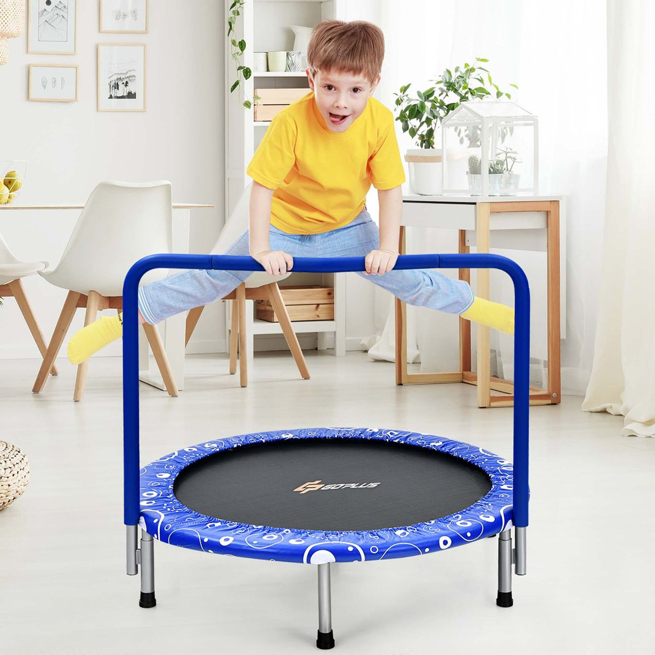 36'' Kids Trampoline Rebounder with Handrail product image 36'' Kids Trampoline Rebounder with Handrail product image