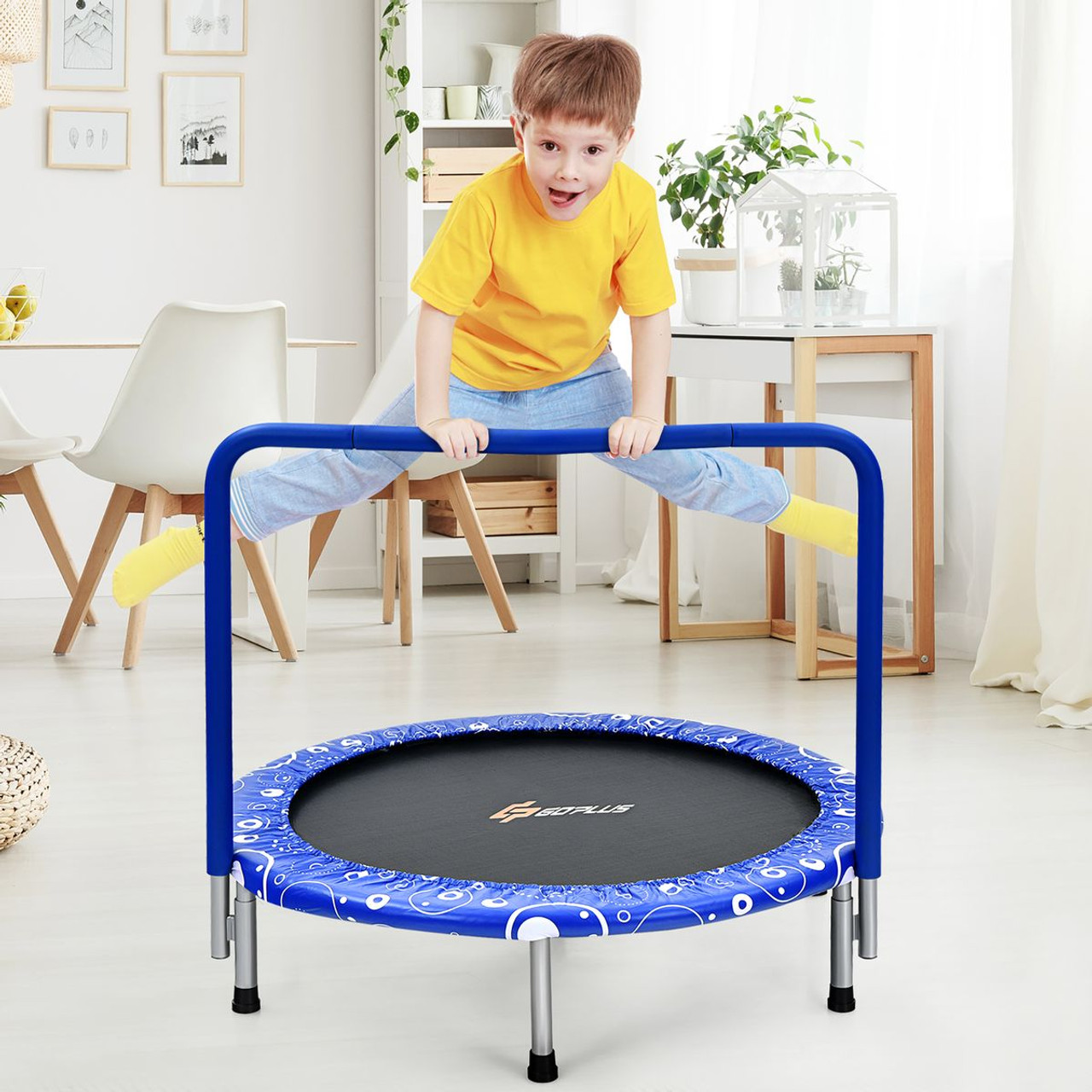 36'' Kids Trampoline Rebounder with Handrail product image 36'' Kids Trampoline Rebounder with Handrail product image