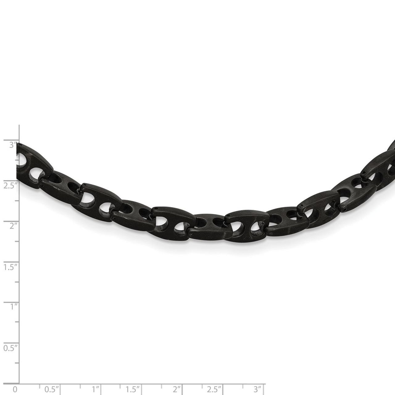 24" Stainless Steel Black IP-Plated Link Necklace product image