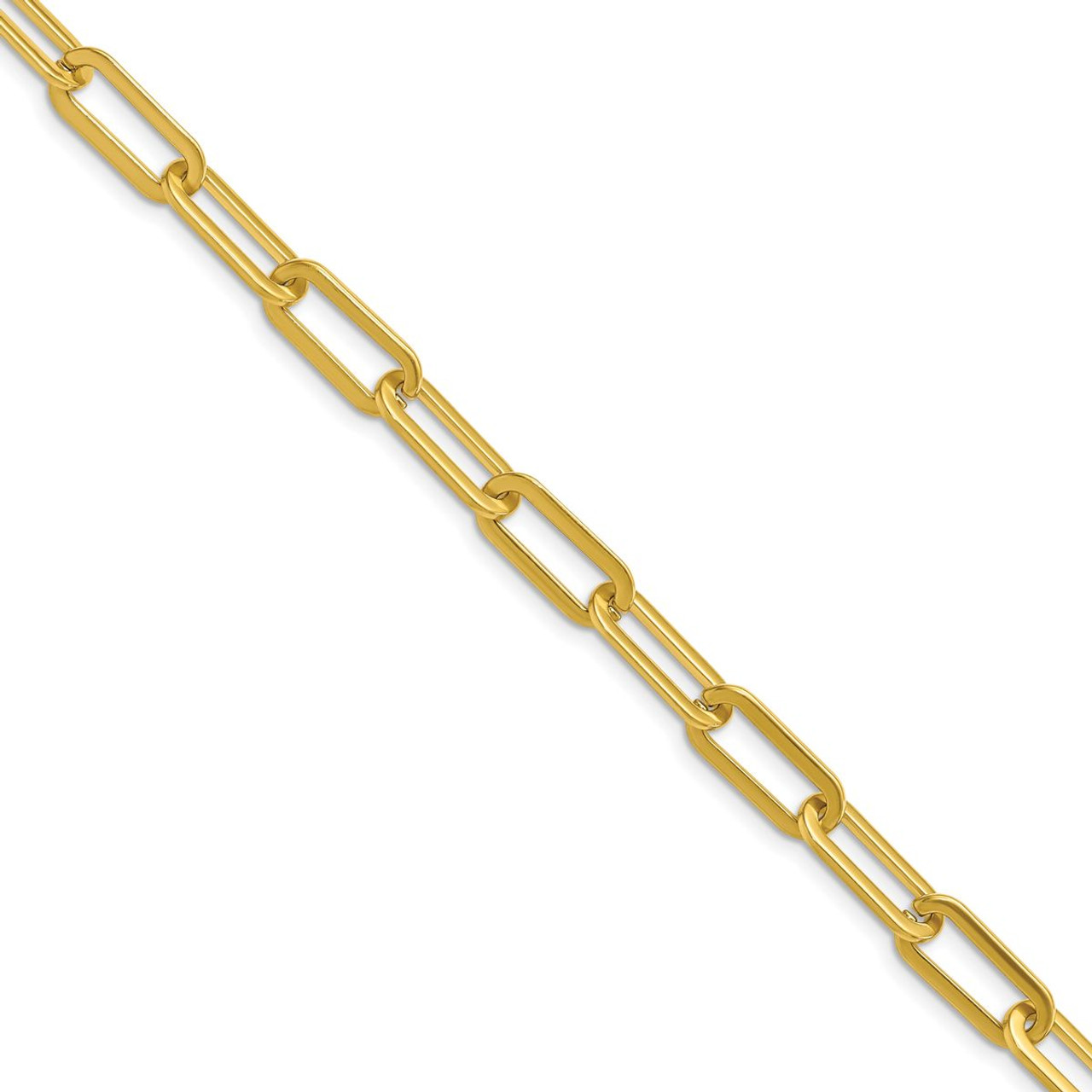 24" Stainless Steel Yellow IP Paperclip Chain Necklace product image