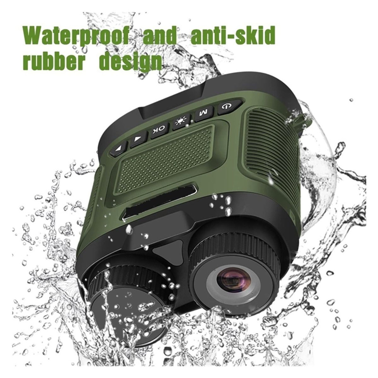 Night Vision Binoculars 8X Digital Zoom Powerful IR Illuminator 350m Range 2500mAh Lithium Battery for Outdoor Color Green product image