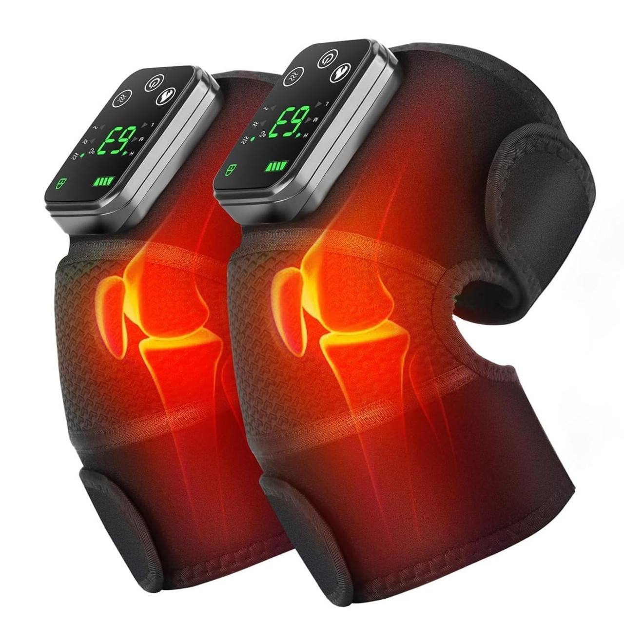 Cordless Knee Massager Heat Vibration Knee Heating Pad Electric Massage-Black 2 Pack product image Cordless Knee Massager Heat Vibration Knee Heating Pad Electric Massage-Black 2 Pack product image