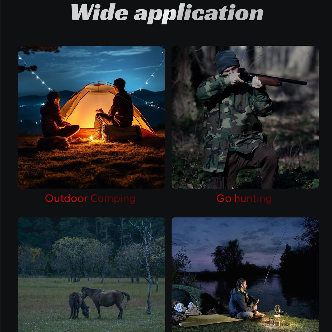 Night Vision Monocular,800M-10X Digital Zoom,2 Inhc HD Screen Infrared Binoculars with Compass 64GB TF Card for Photos and Videos product image