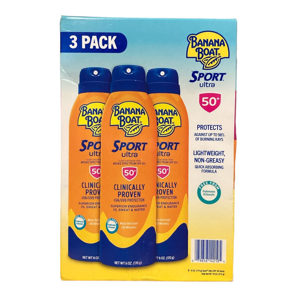 Banana Boat Sport Ultra Sunscreen 50+ SPF, 6oz (3-Pack) product image