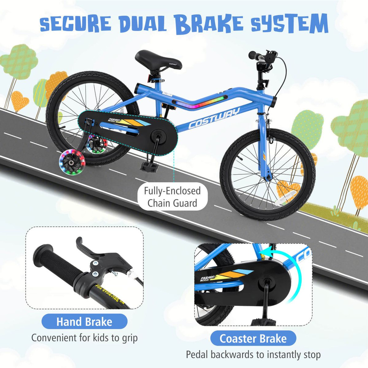 LED Lighted Kids Bike with Adjustable and Padded Seat product image
