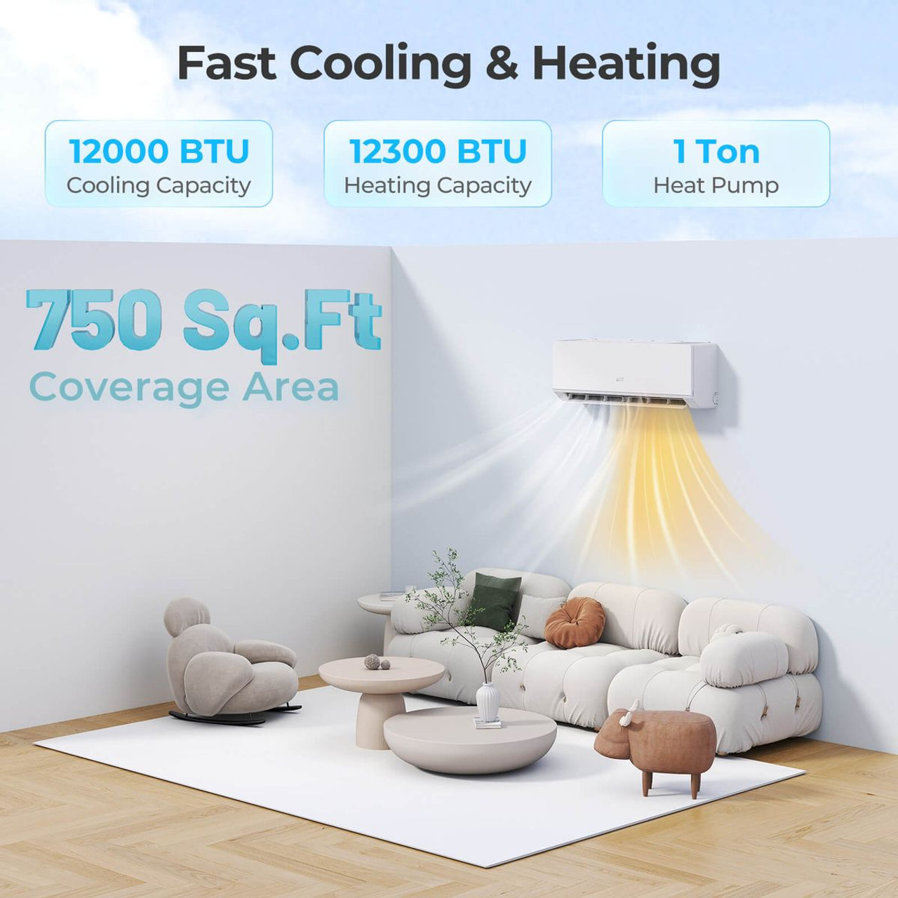 Mini Split Air Conditioner and Heater (12000 BTU) product image