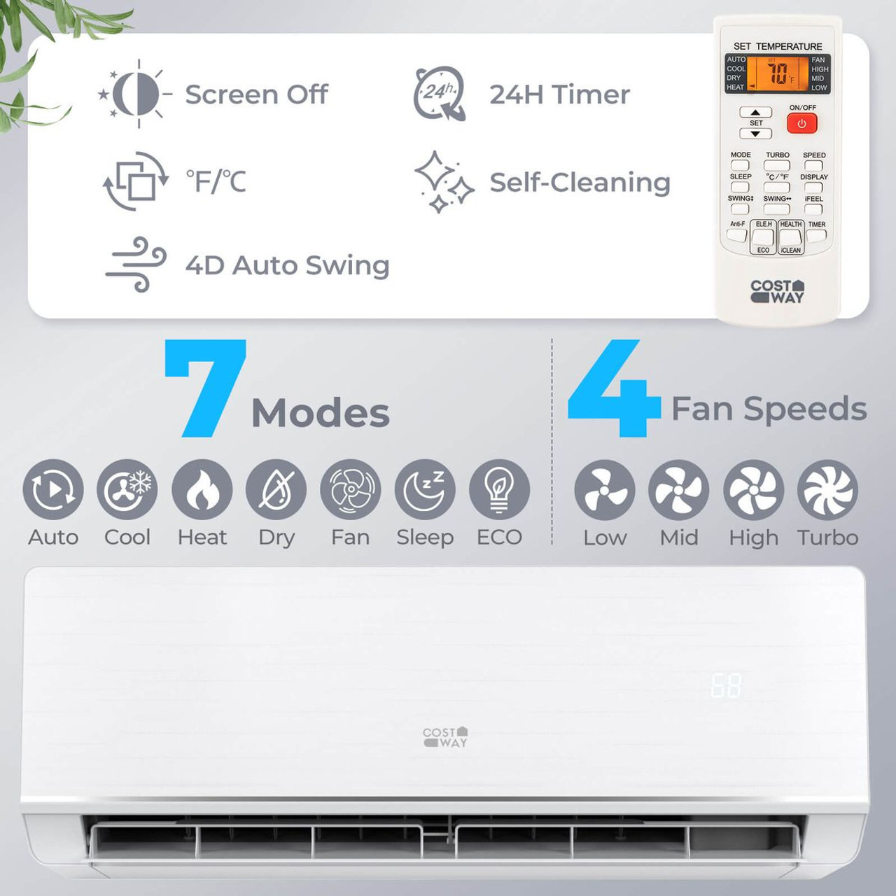 Mini Split Air Conditioner and Heater (12000 BTU) product image