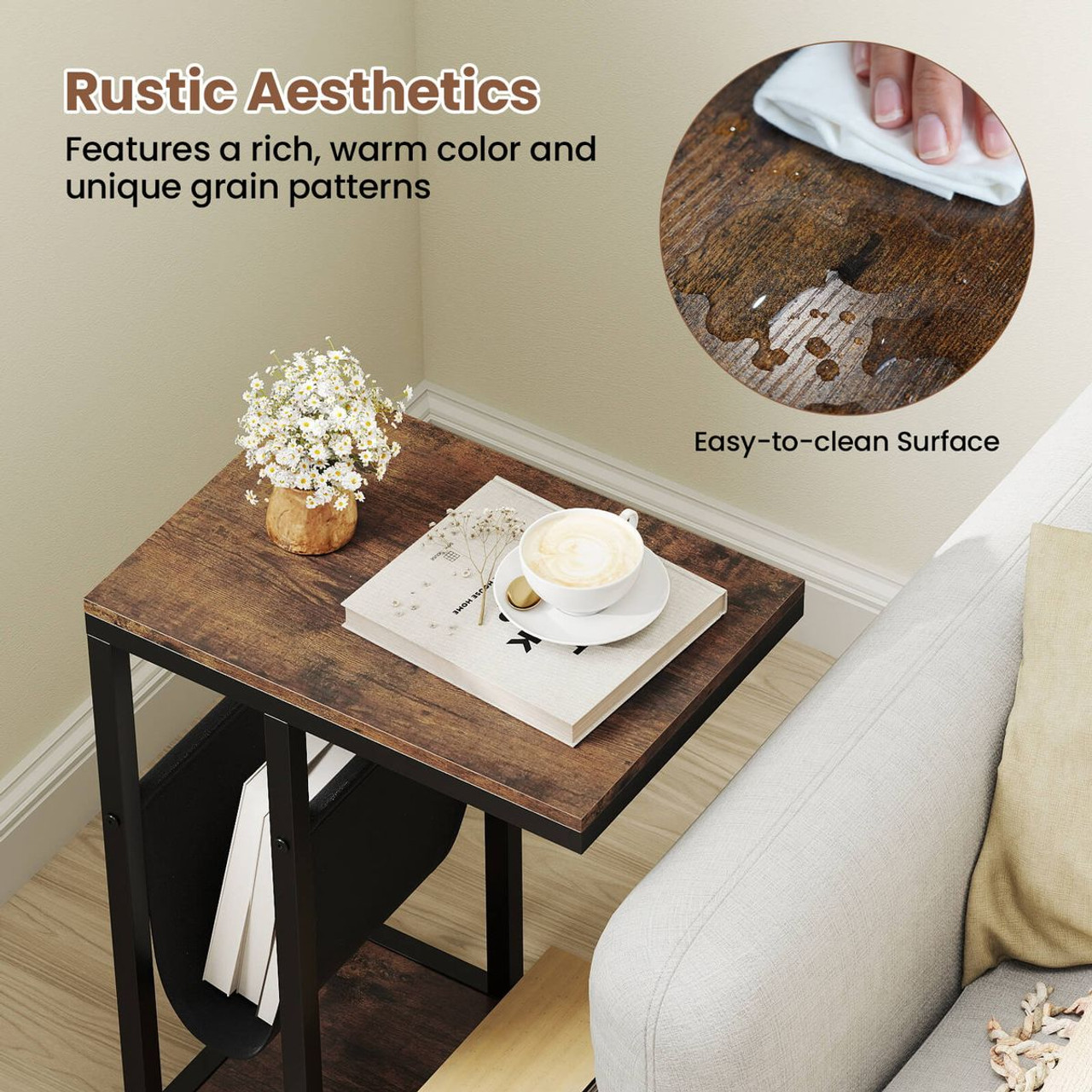 2-Tier C-Shaped Side Table product image