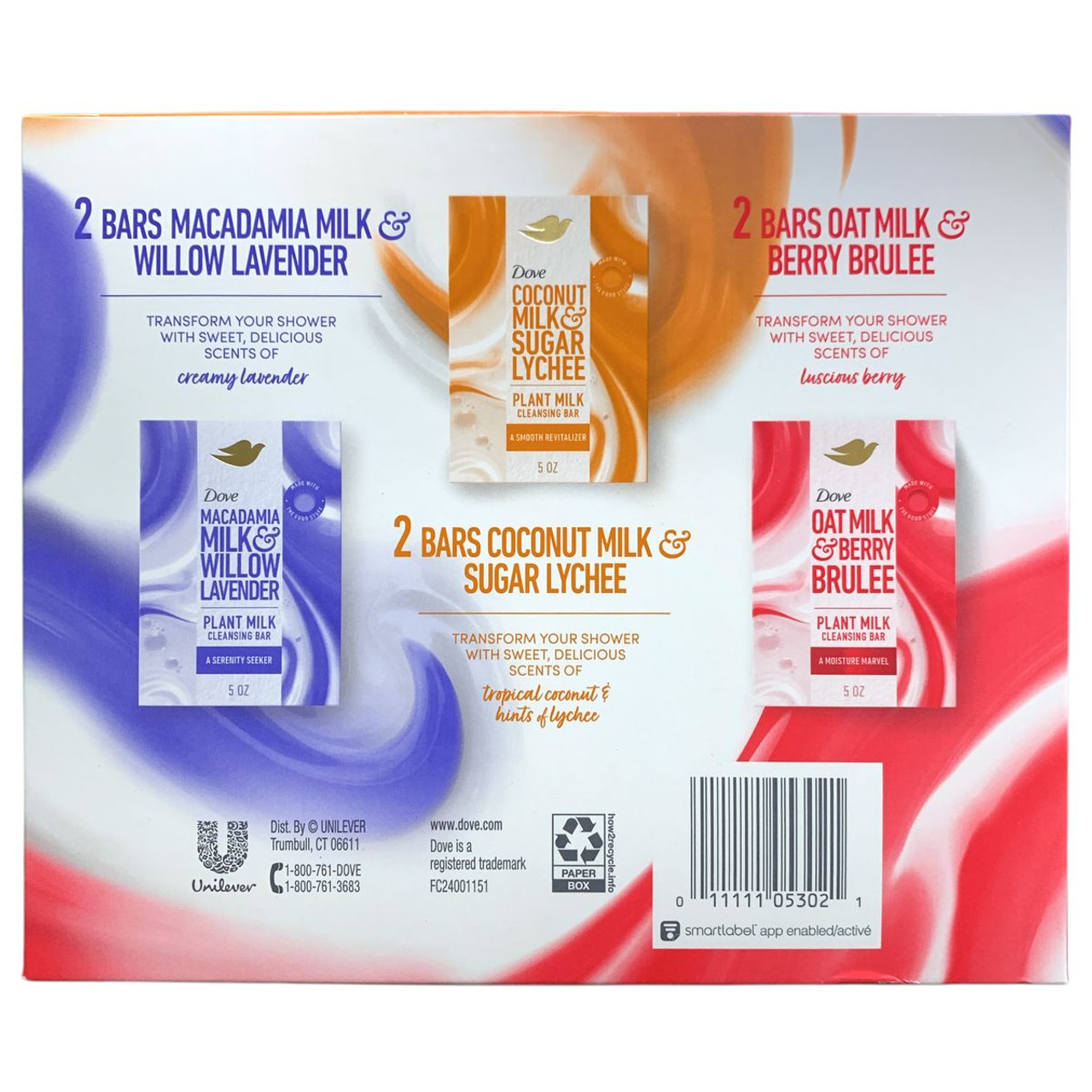 Dove Plant Milk Cleansing Bars, 5oz (6-Pack) product image